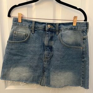 Forever 21 Light Blue Washed Denim Mini Skirt